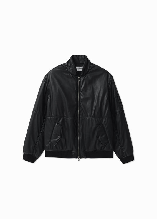 DET BLEV SENT Men Vegan Leather Bomber