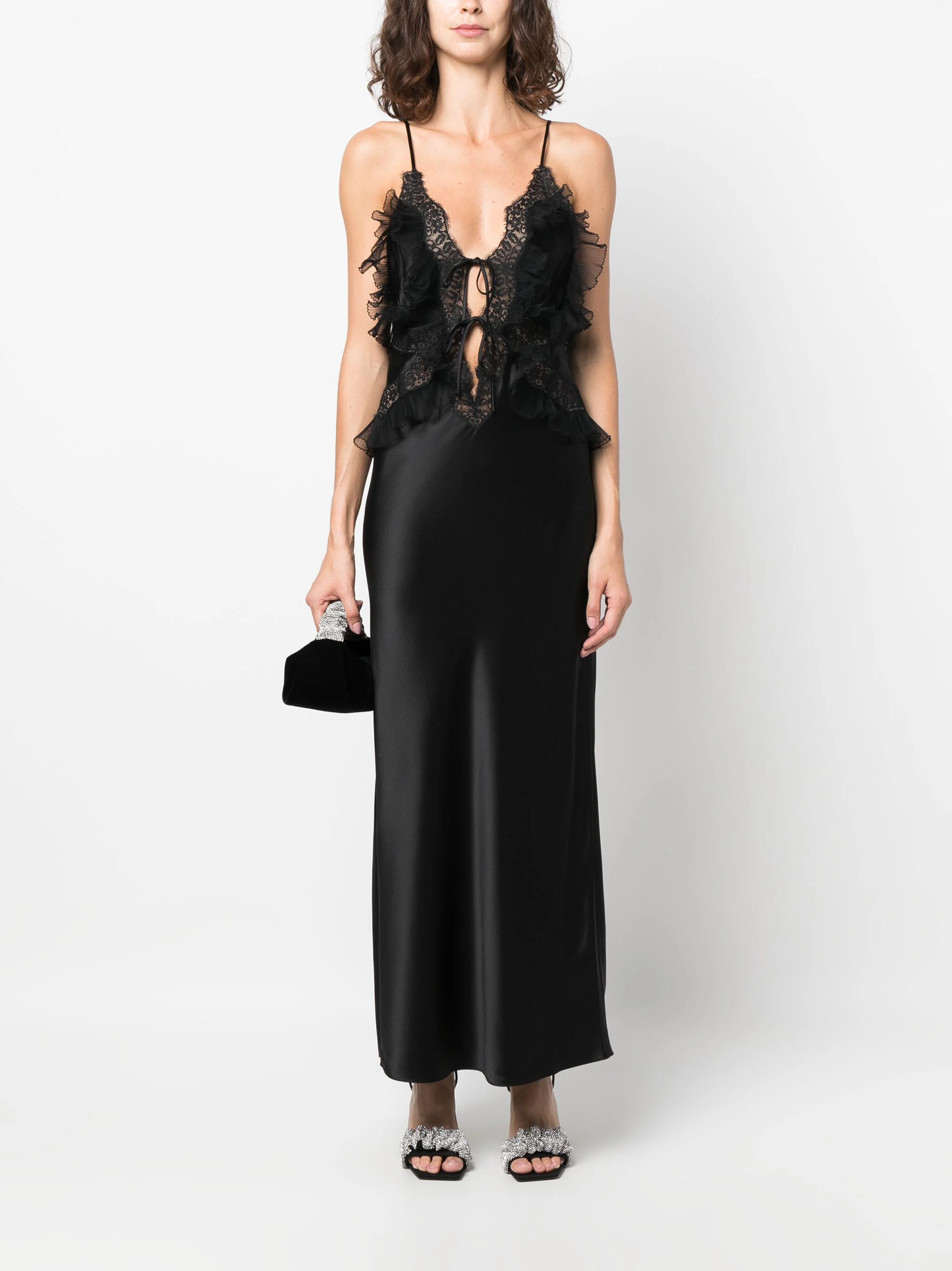 ALEXANDER WANG Women Lace Combo Midi Dress