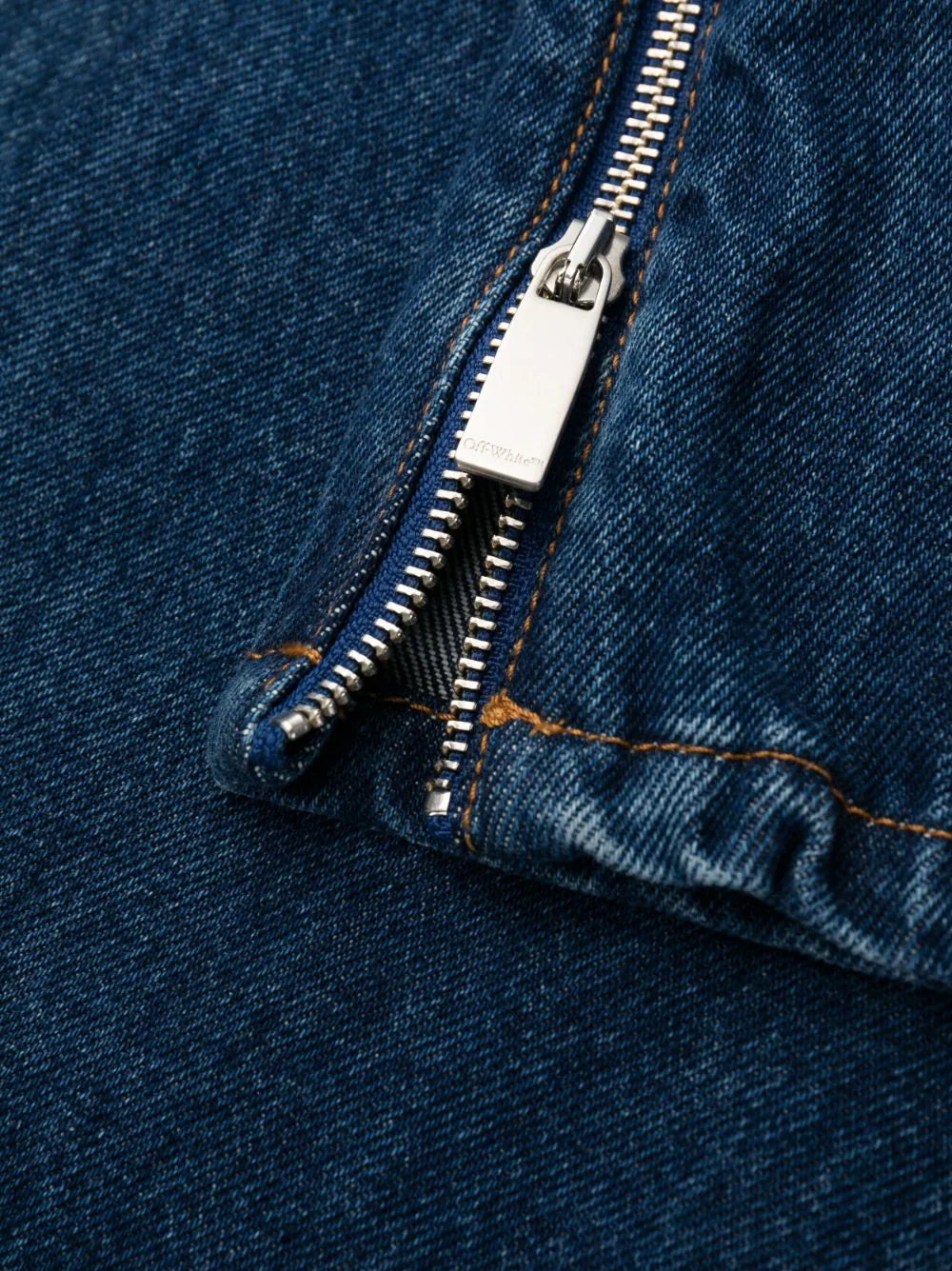 OFF-WHITE Men Arrow Tab Zip Detail Skate Jeans