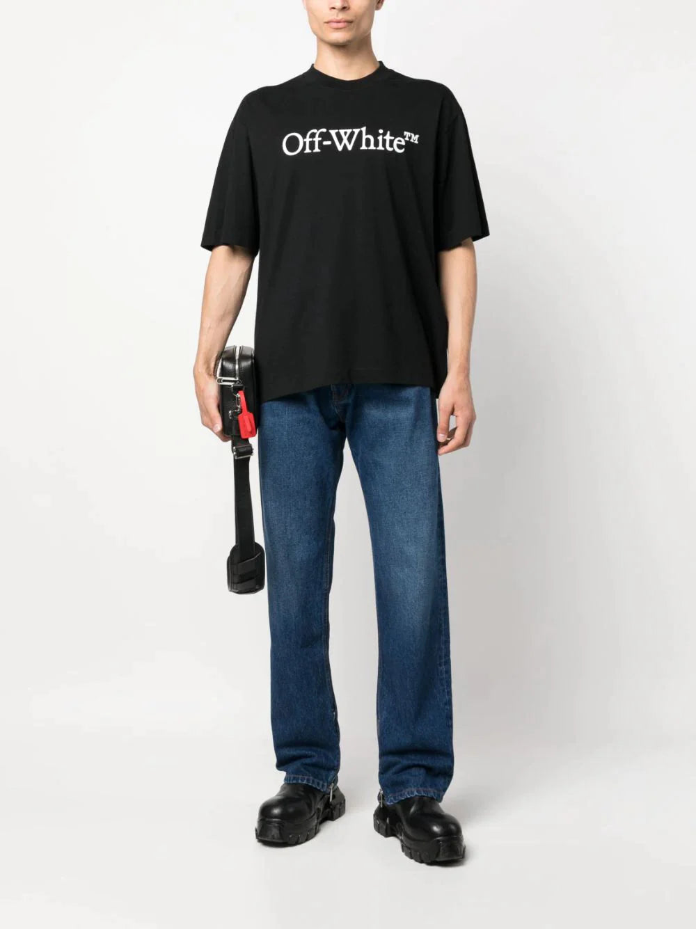 OFF-WHITE Men Arrow Tab Zip Detail Skate Jeans