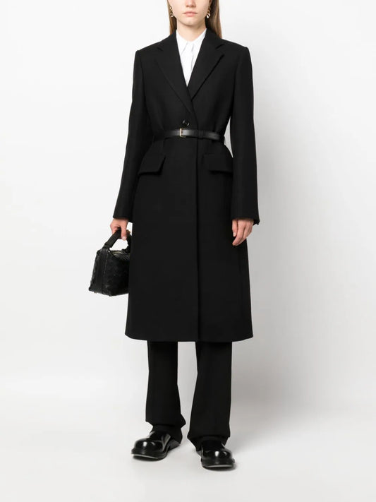 BURBERRY Women Belted Wool Coat