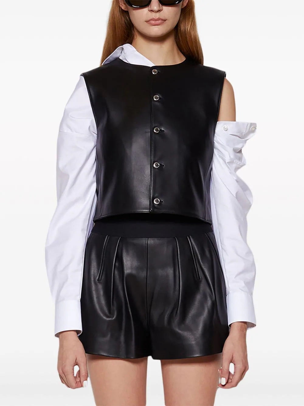 ALEXANDER WANG Women Shrunken Button Up Vest