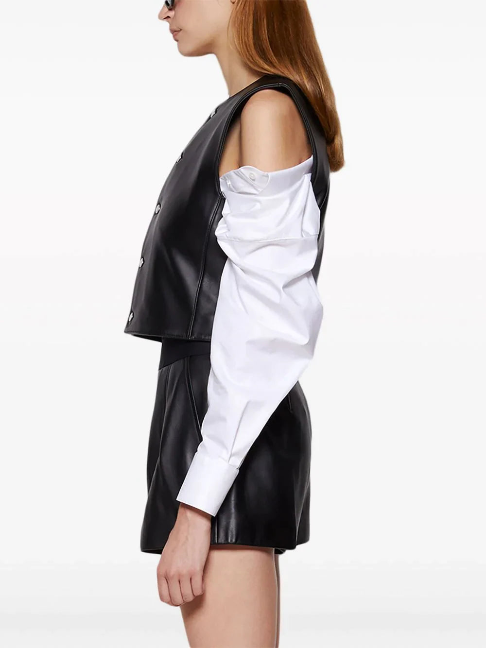 ALEXANDER WANG Women Shrunken Button Up Vest