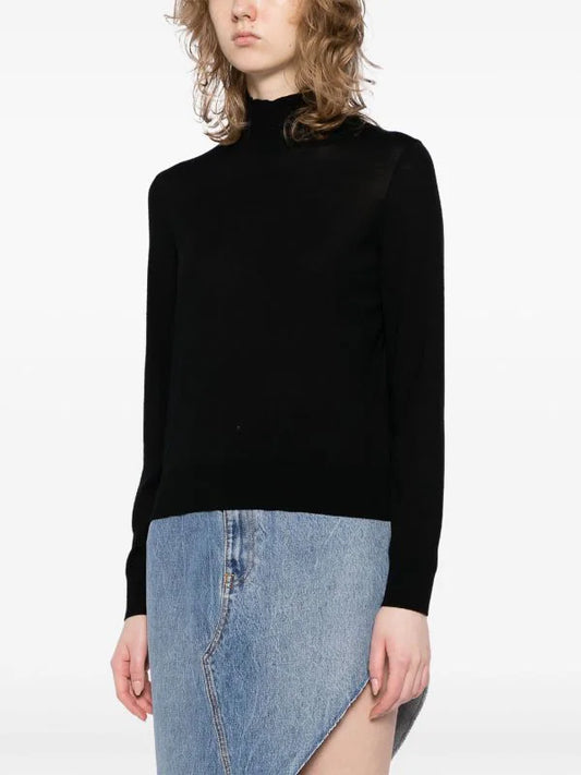 T BY ALEXANDER WANG Women Classic Long Sleeve Turtleneck W/ Embossed Logo