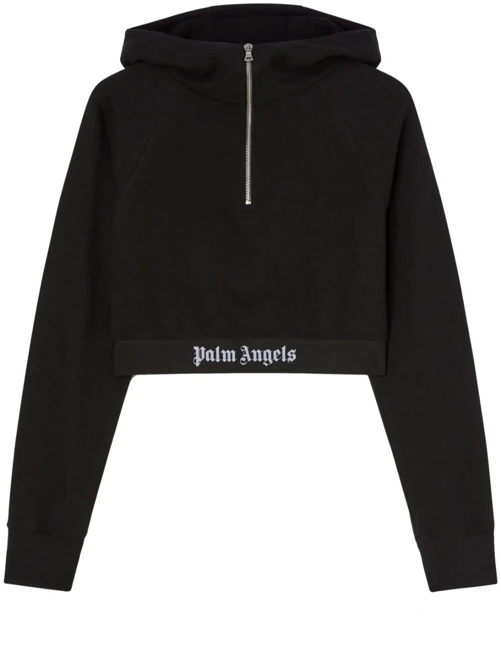 PALM ANGELS Women Logo Tape Zipped Hoodie