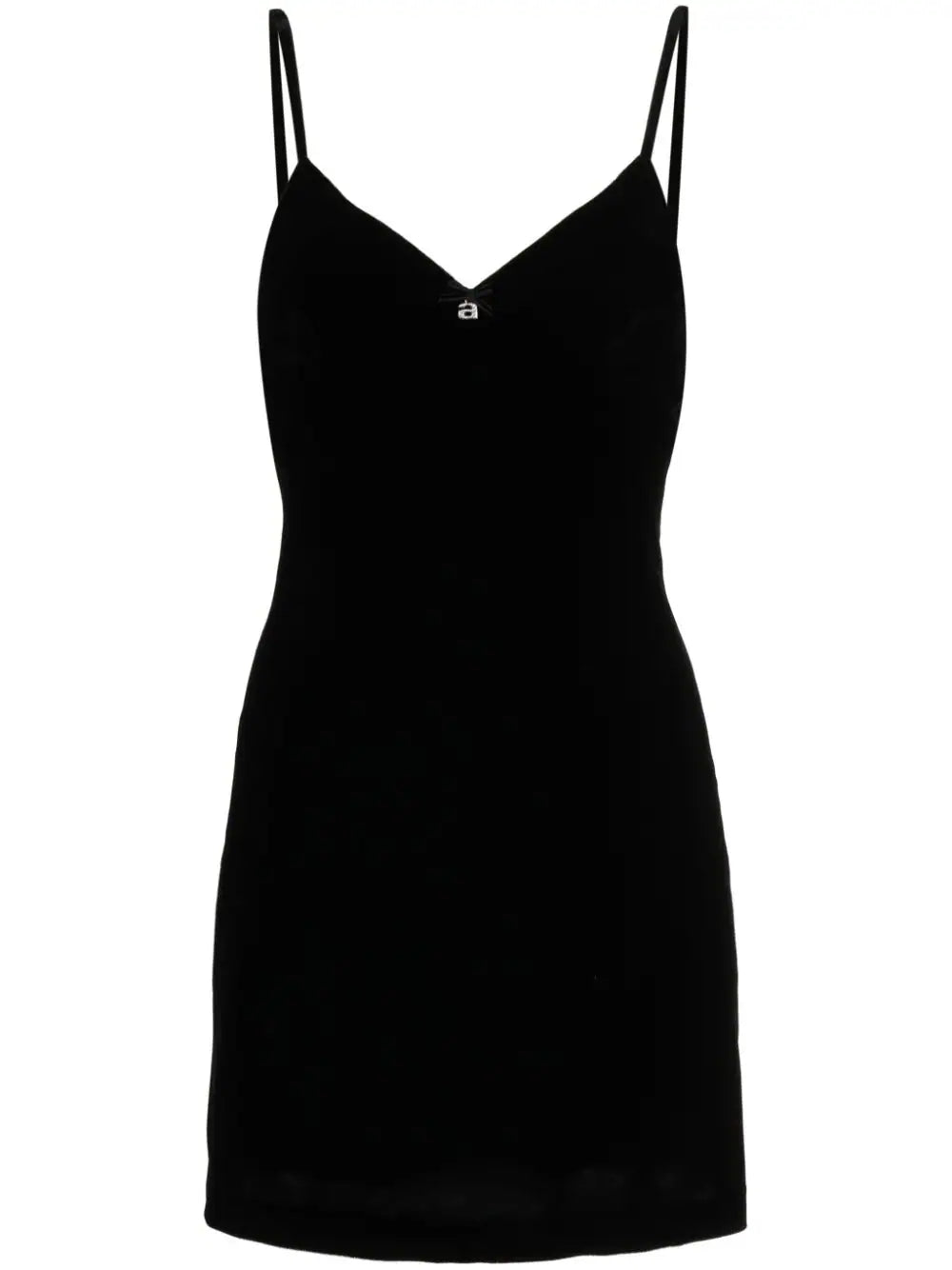 ALEXANDER WANG Women Crystal Charm Slip Plush Velvet Dress