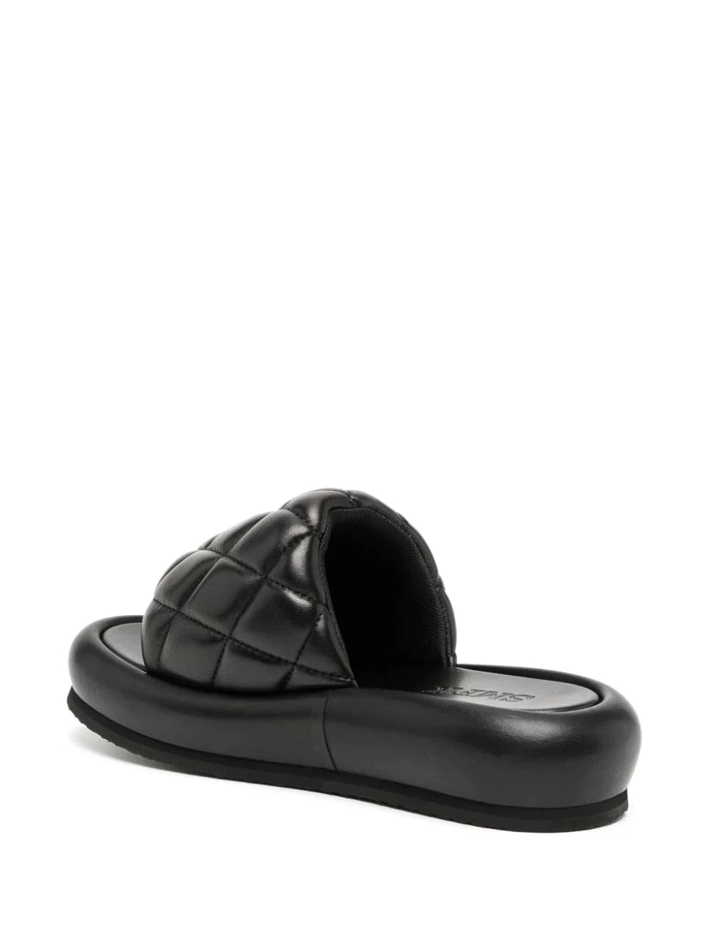 SMFK Women Compass Black Bread Slippers