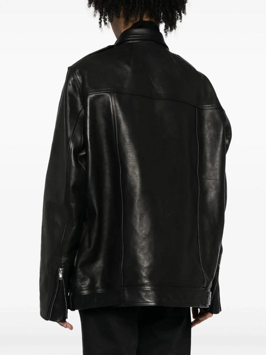 RICK OWENS DRKSHDW LUXOR Unisex Jumbo Luke Stooges Leather Jacket