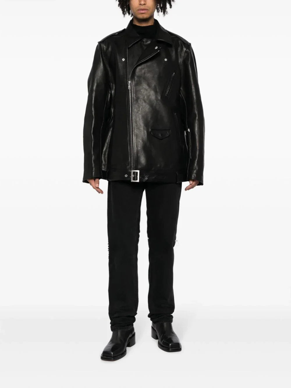 RICK OWENS DRKSHDW LUXOR Unisex Jumbo Luke Stooges Leather Jacket