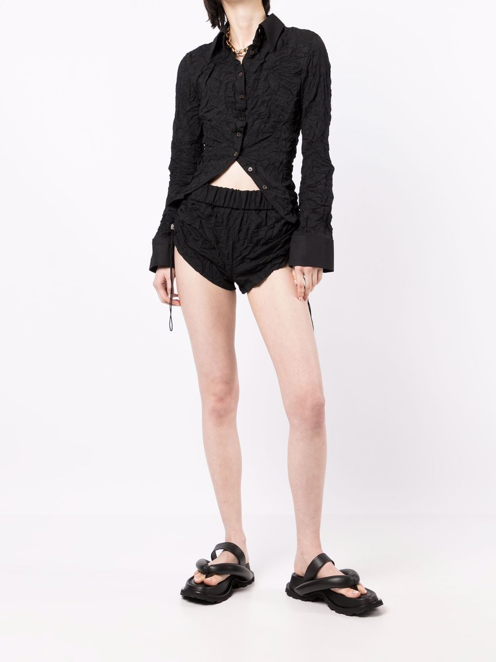 DION LEE WOMEN ROLLED CRINKLE SHORT