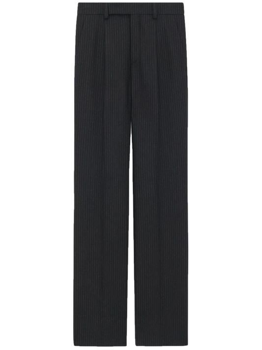 SAINT LAURENT Men Flared Tuxedo Wool Pants