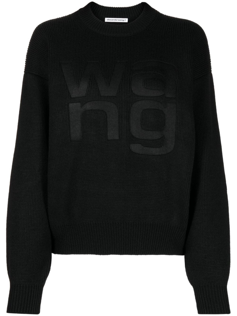 T BY ALEXANDER WANG Debossed Stacked Logo Unisex Pullover