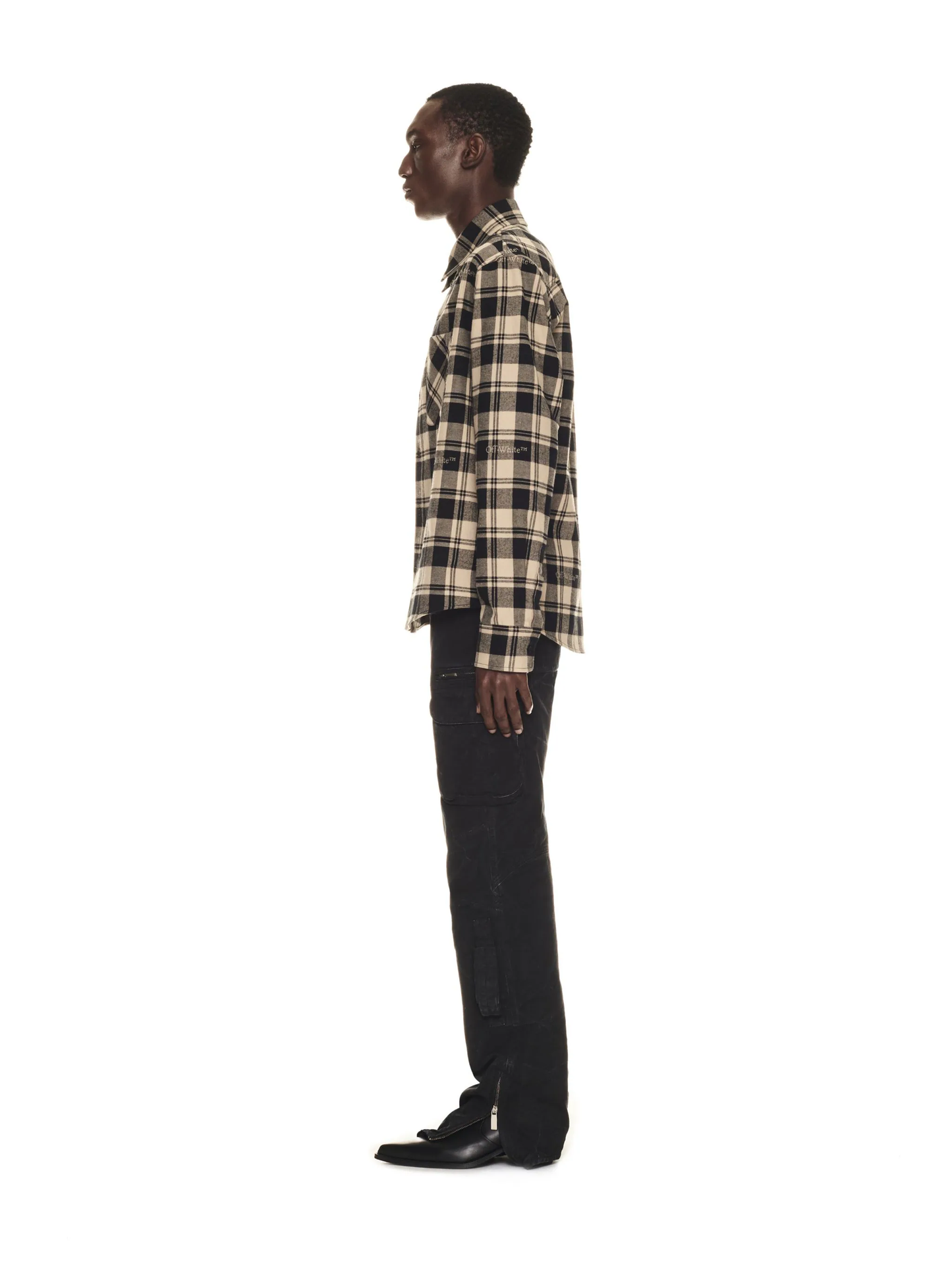 OFF-WHITE Men Check Flannel Shirt