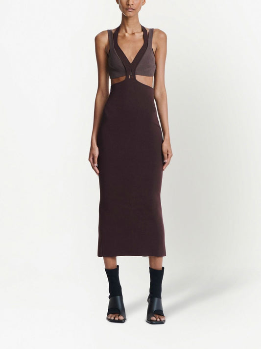 DION LEE WOMEN INTERLINK MIDI DRESS