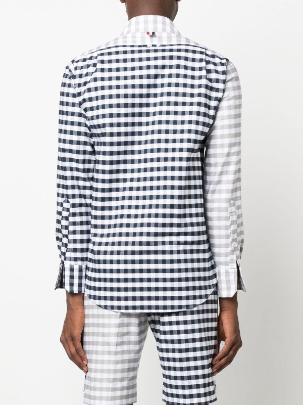 THOM BROWNE Men Funmix Gingham Check Oxford Shirt