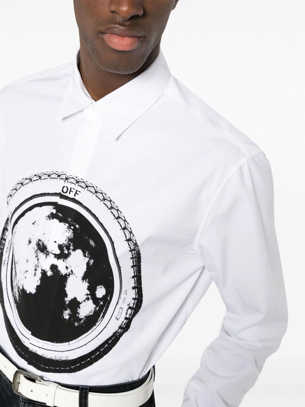 OFF-WHITE MEN Tyre Moon Heavycotton Round Shirt