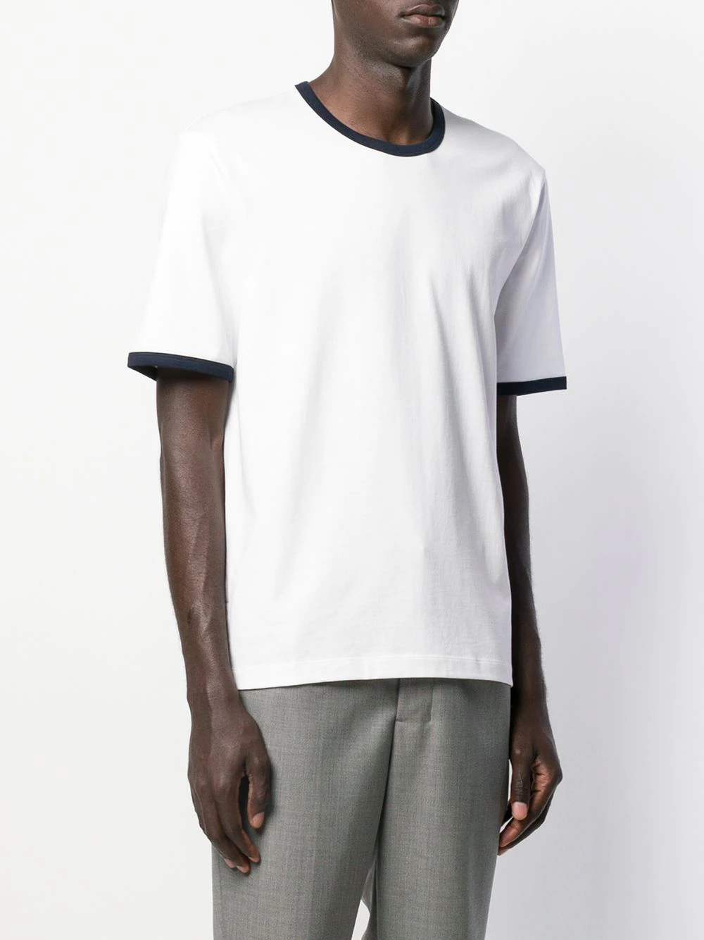 THOM BROWNE Men SS Ringer Jersey Tee