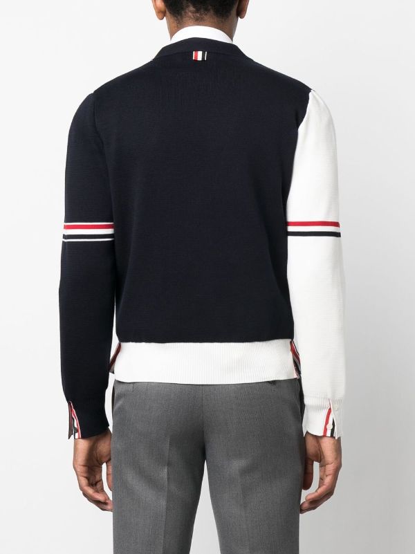 THOM BROWNE Men Milano Stitch V-Neck Cardigan