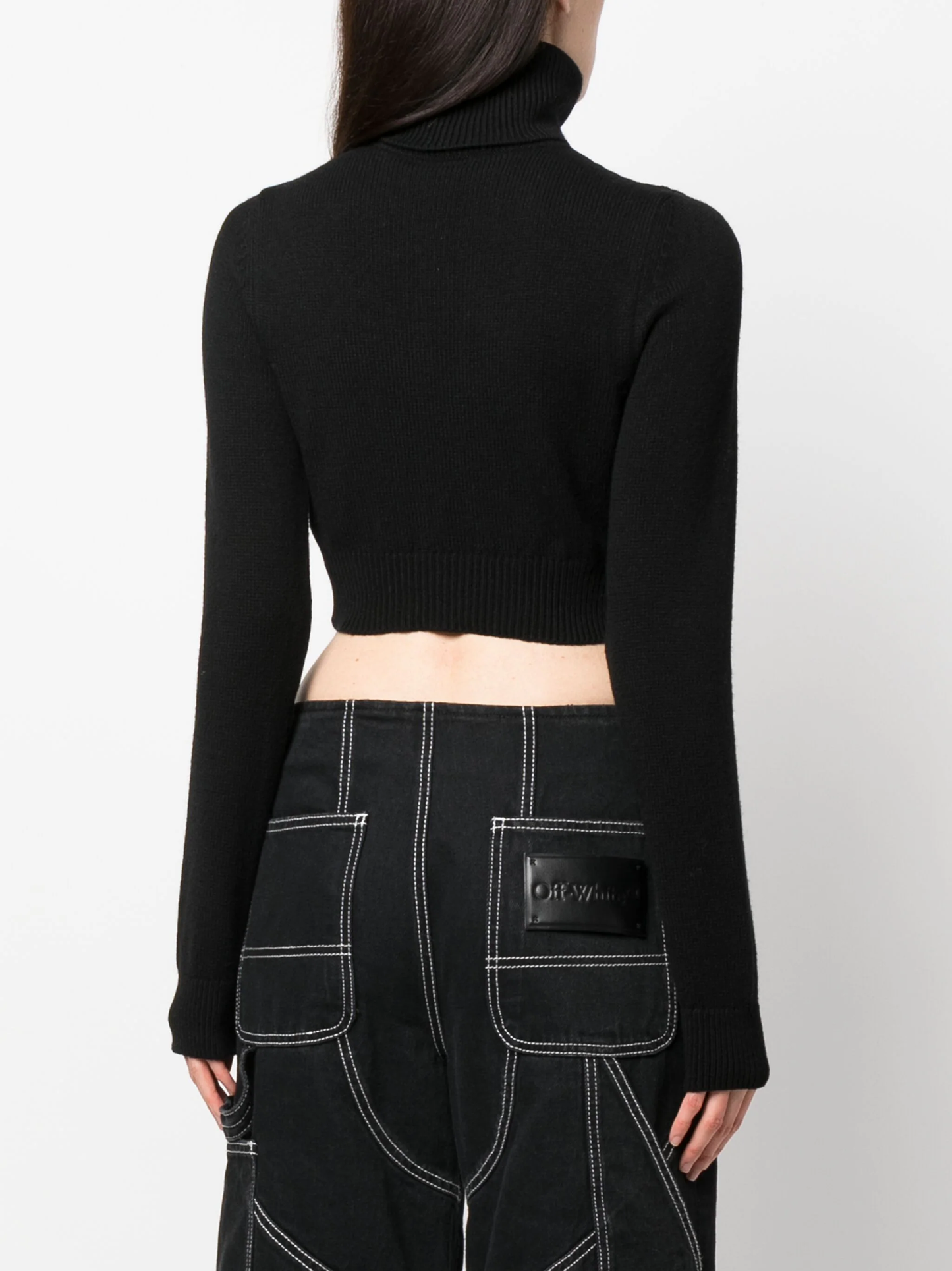 PALM ANGELS Women All Roads Cropped Turtleneck