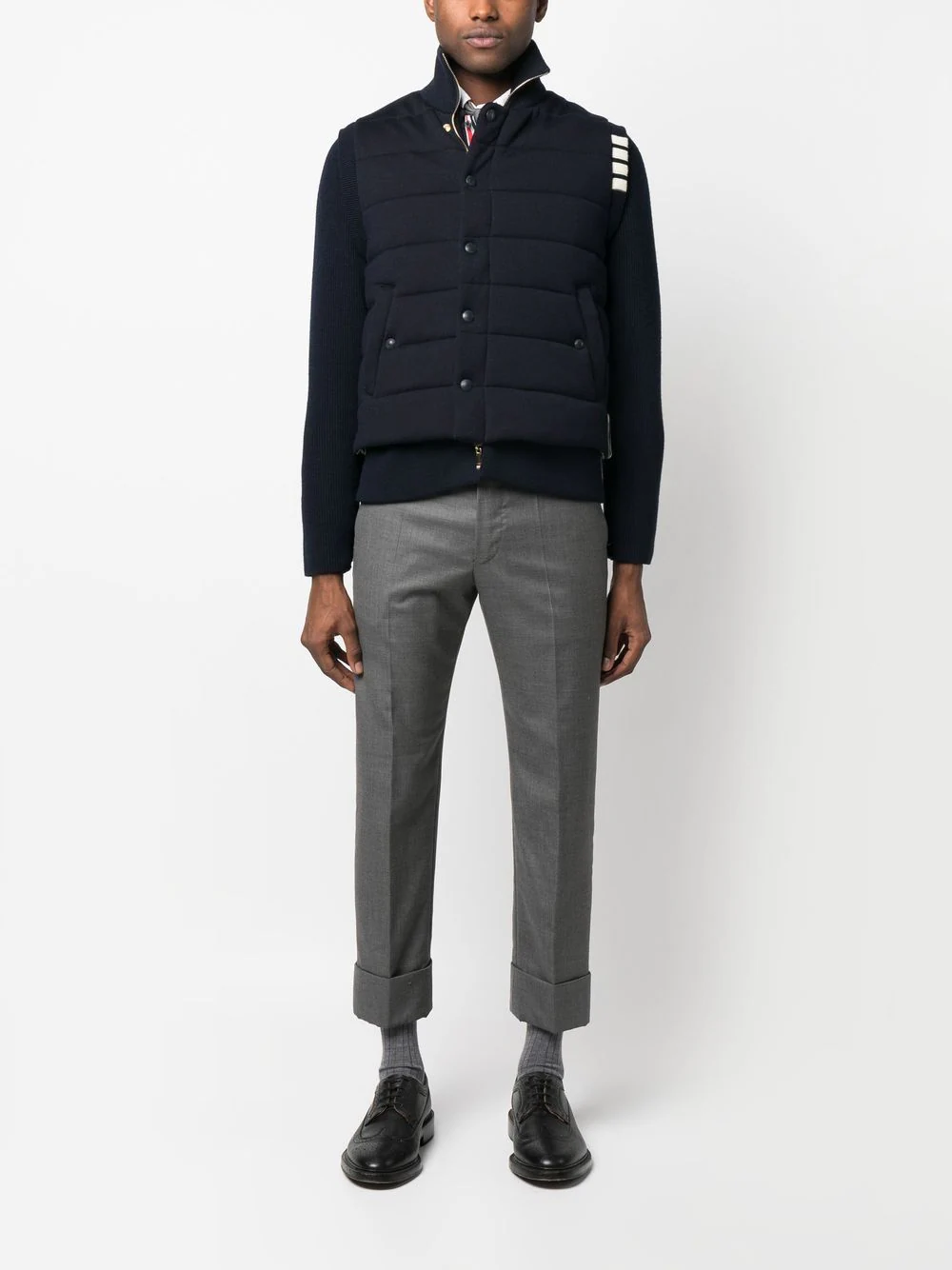 THOM BROWNE Reversible Downfill Funnel Neck Jacket