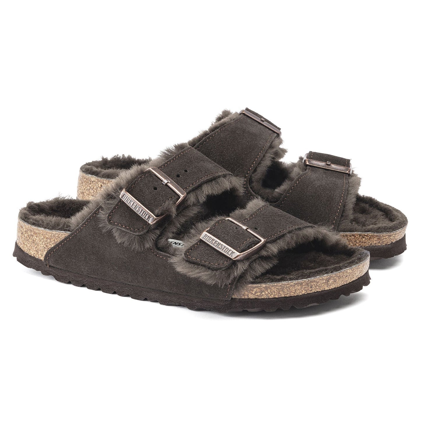 BIRKENSTOCK Arizona Shearling Suede Sandals