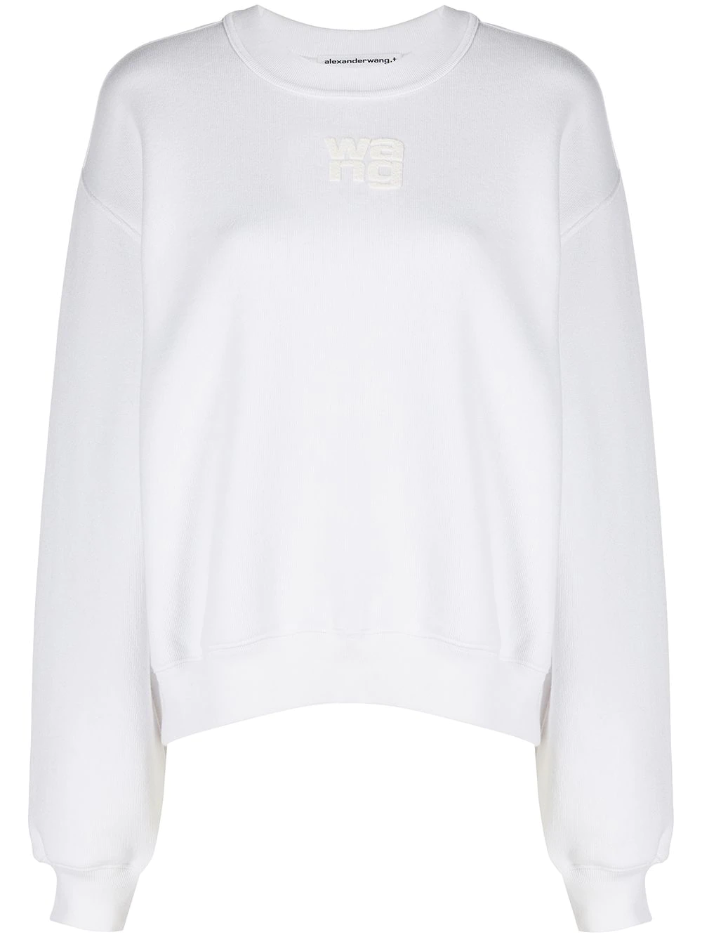 T BY ALEXANDER WANG Women Essential Terry Crewneck Sweatshirt W/ PAUFF Paint Logo