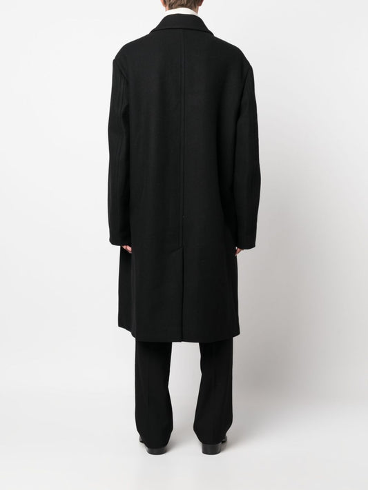 DRIES VAN NOTEN Men Heavy Wool Nylon Coat