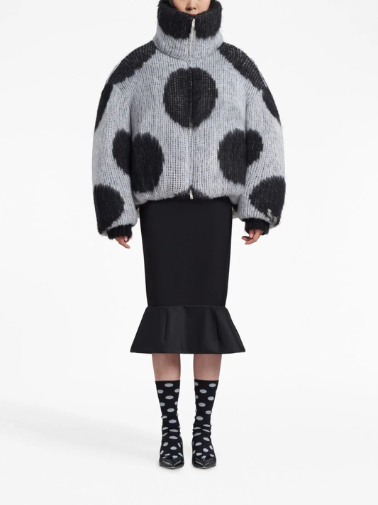 MARNI Women Brushed Dot Fuzzy Jacket