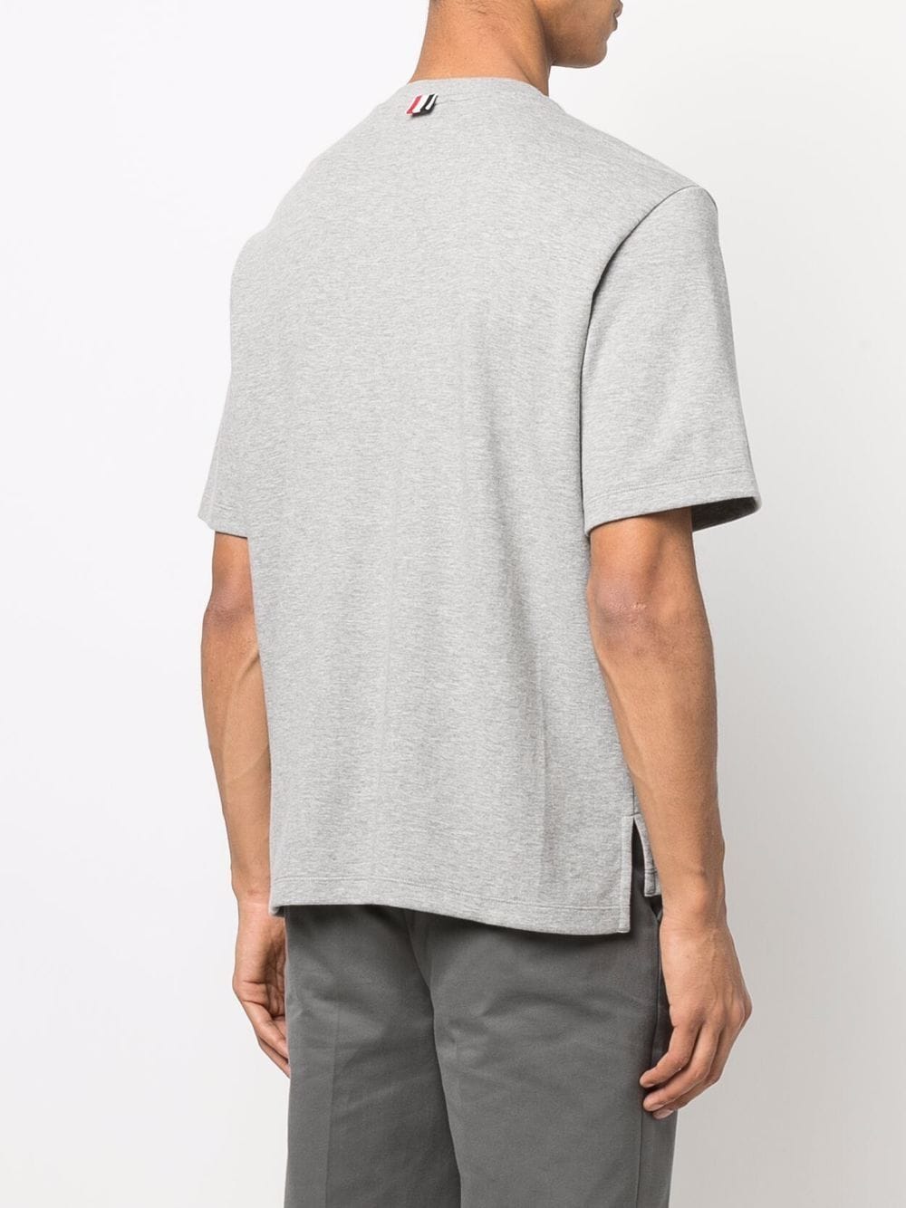 THOM BROWNE Men Oversized Short Sleeve Pocket Tee In Milano Cotton