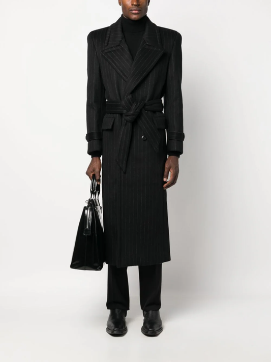 SAINT LAURENT Men Trench Wool Coat