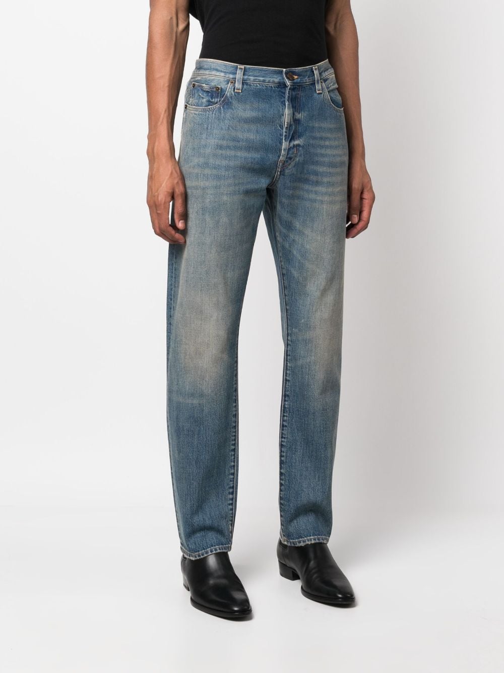 SAINT LAURENT Mens Relaxed Mid Waist Pants