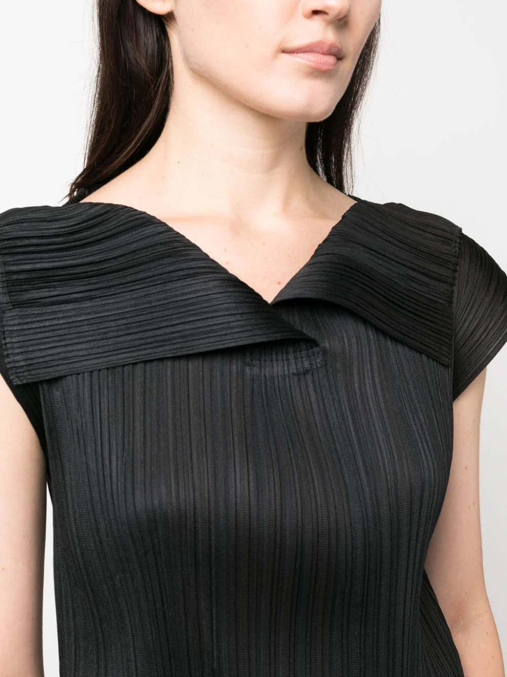 PLEATS PLEASE ISSEY MIYAKE Women Oversized Collar Plissé Blouse