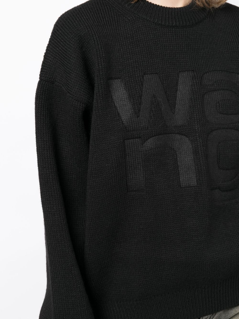 T BY ALEXANDER WANG Debossed Stacked Logo Unisex Pullover