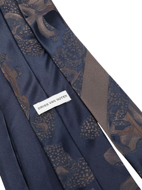 DRIES VAN NOTEN Floral Silk Tie