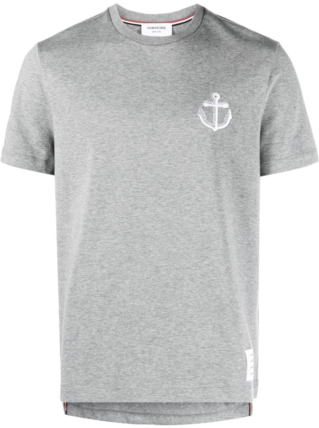 THOM BROWNE Men Anchor Embroidered Crewneck T-Shirt