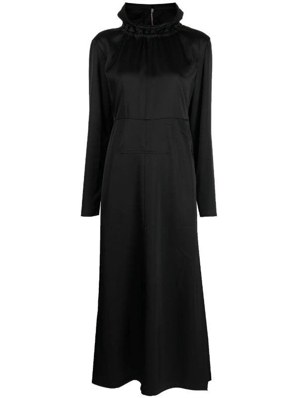 JIL SANDER Women long dress with pleated gussett detail