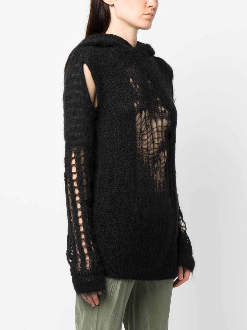 RICK OWENS Women Spider Cape Sleeve Hoodie