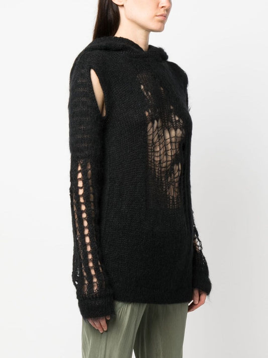 RICK OWENS Women Spider Cape Sleeve Hoodie