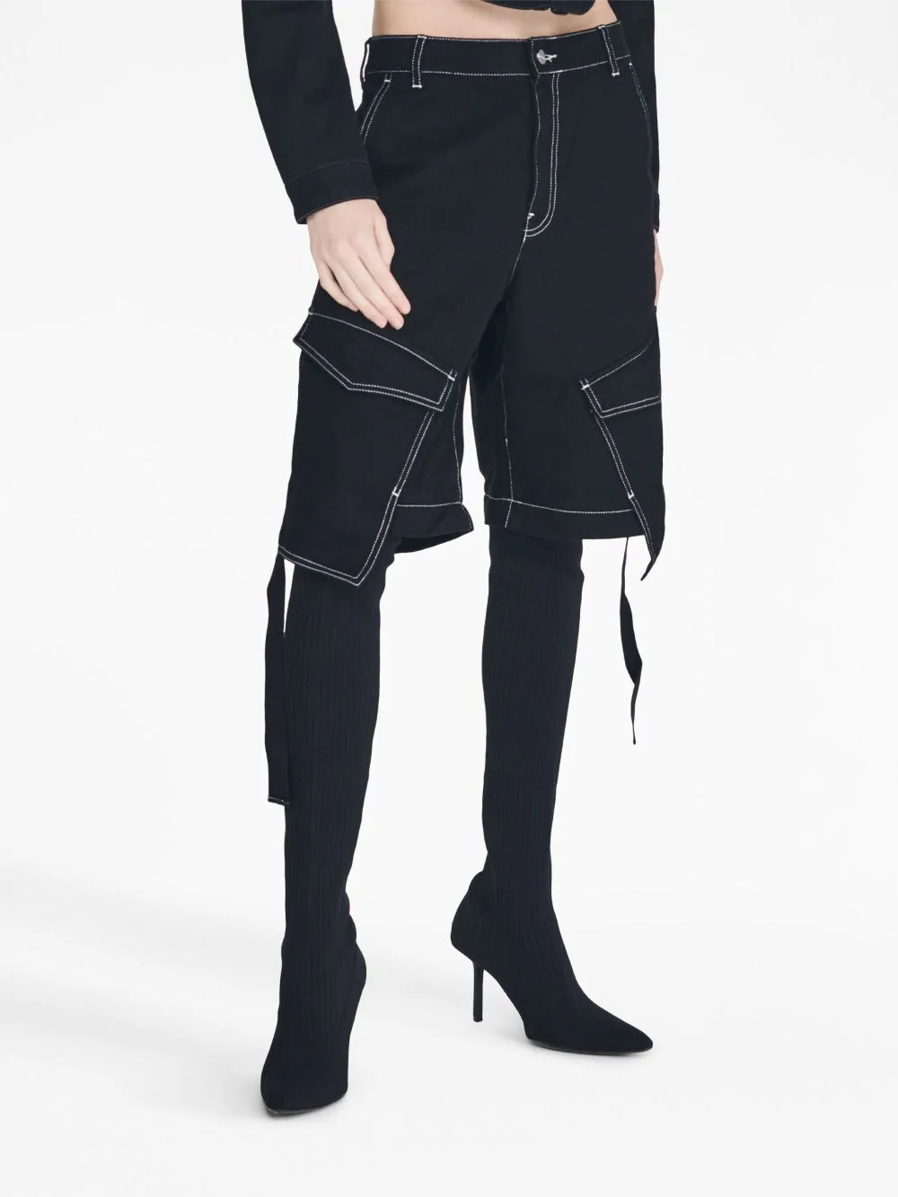 DION LEE Unisex Denim Parachute Pants