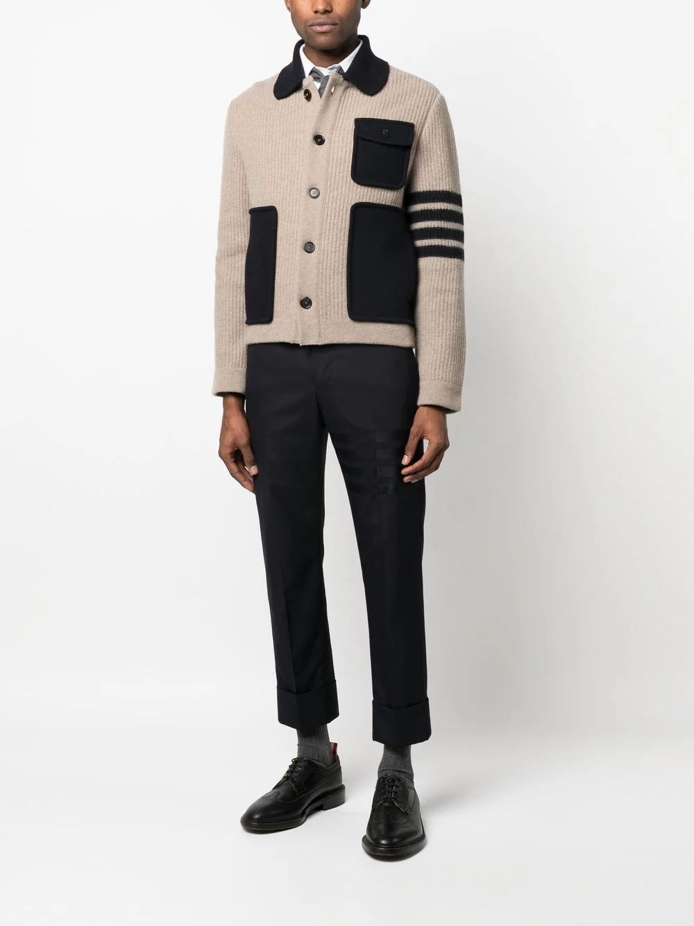 THOM BROWNE MEN Half Cardigan Stitch Workmans Jacket