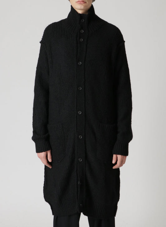 YOHJI YAMAMOTO POUR HOMME High Neck Long Cardigan