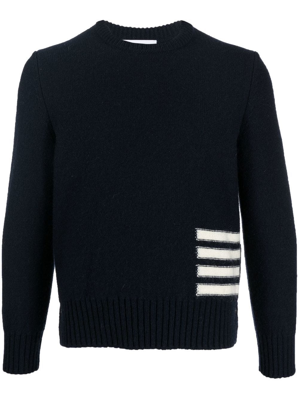 THOM BROWNE Men Jersey Stitch 4 Bar Crewneck Pullover