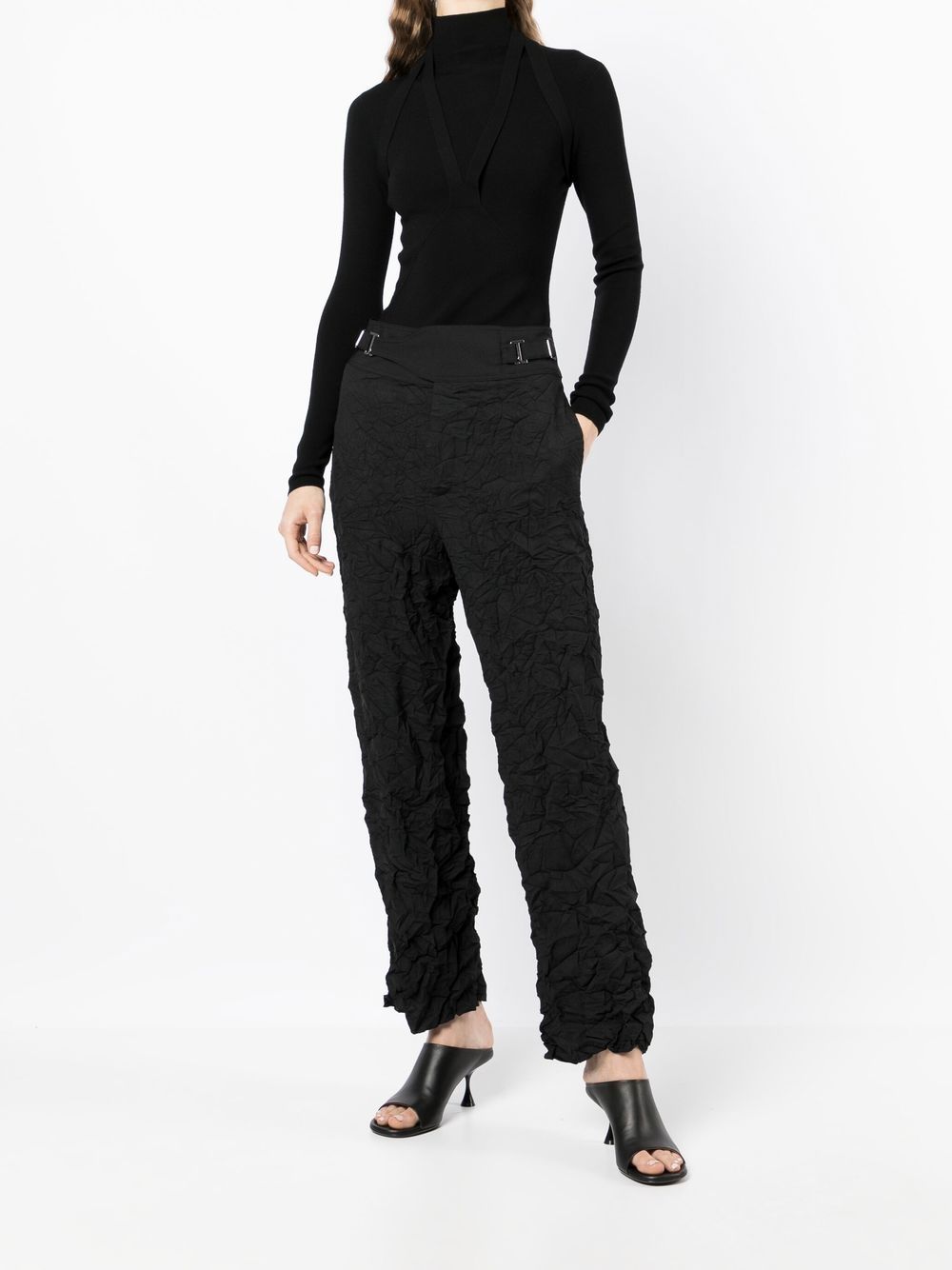 DION LEE WOMEN CRINKLE INTERLOCK TROUSER