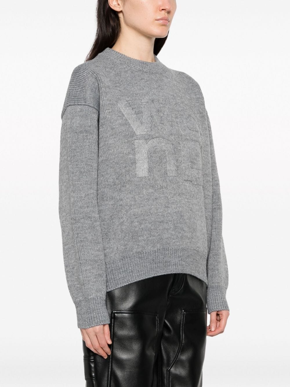 T BY ALEXANDER WANG Debossed Stacked Logo Unisex Pullover