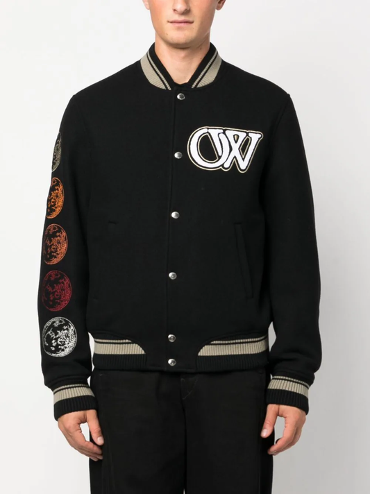 OFF-WHITE Men Moon Phase Varsity Bomber