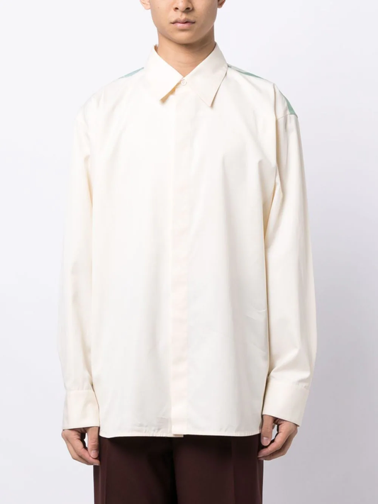 JIL SANDER Men Printed Paint Button Up