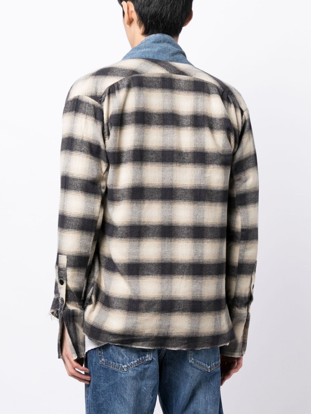 GREG LAUREN Men Plaid Studio Shirt