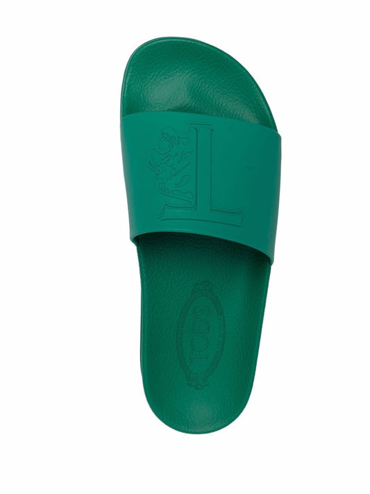 TOD'S WOMEN LOGO EMBOSSED SLIDES