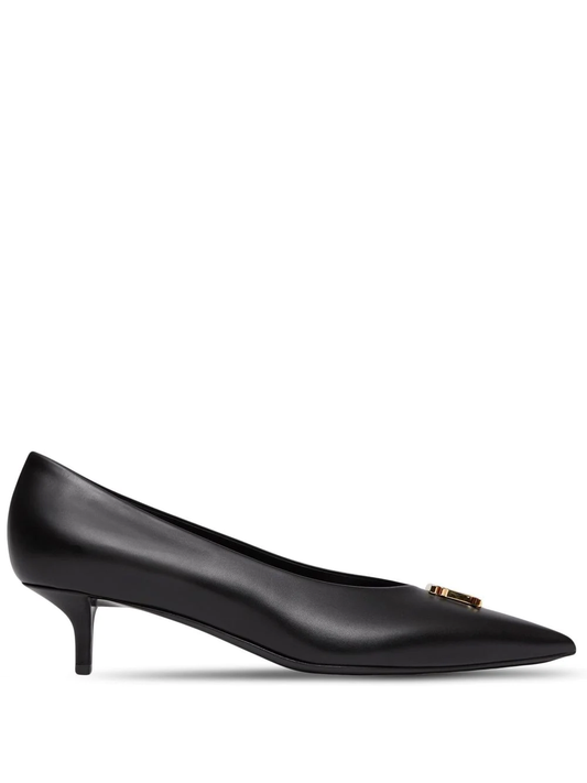 BURBERRY WOMEN LEATHER POINT-TOE PUMP