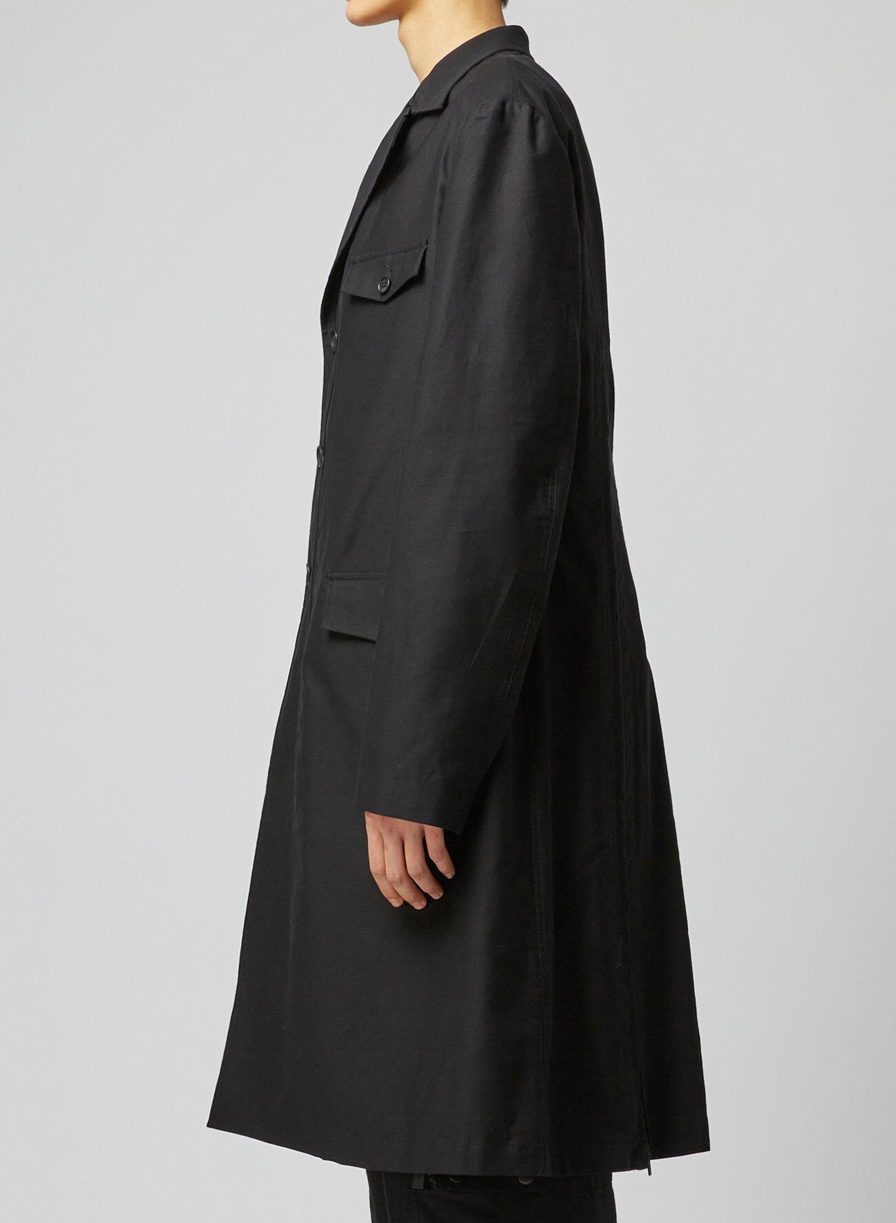 YOHJI YAMAMOTO POUR HOMME Men Long Fastener Jacket